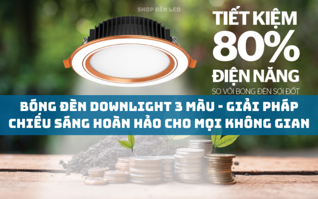 Bóng Đèn Downlight 3 Màu - Giải Pháp Chiếu Sáng Hoàn Hảo Cho Mọi Không Gian